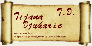 Tijana Đukarić vizit kartica